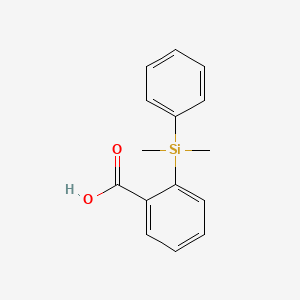 molecular formula C15H16O2Si B11862118 Benzoic acid, 2-(dimethylphenylsilyl)- CAS No. 107116-08-5
