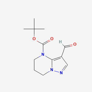 molecular formula C12H17N3O3 B11862137 tert-Butyl 3-formyl-6,7-dihydropyrazolo[1,5-a]pyrimidine-4(5H)-carboxylate CAS No. 954110-17-9