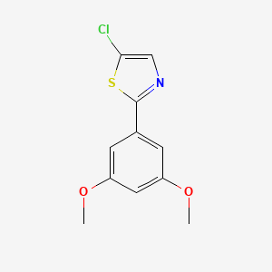 molecular formula C11H10ClNO2S B11862143 5-Chloro-2-(3,5-dimethoxyphenyl)thiazole CAS No. 1207426-83-2