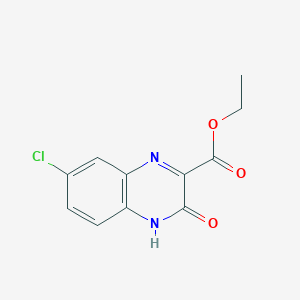 molecular formula C11H9ClN2O3 B11862153 Ethyl 7-chloro-3-oxo-3,4-dihydroquinoxaline-2-carboxylate CAS No. 4829-67-8