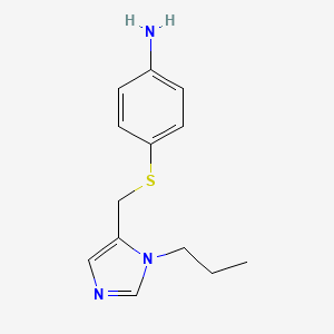 molecular formula C13H17N3S B11862163 4-[(3-Propylimidazol-4-yl)methylsulfanyl]aniline 