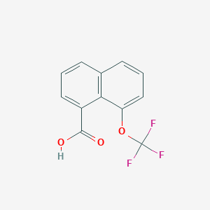molecular formula C12H7F3O3 B11862214 1-(Trifluoromethoxy)naphthalene-8-carboxylic acid 