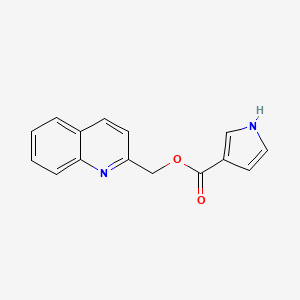 molecular formula C15H12N2O2 B11862221 Quinolin-2-ylmethyl 1H-pyrrole-3-carboxylate 