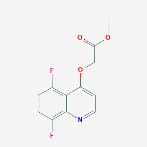 molecular formula C12H9F2NO3 B11862235 Methyl 2-((5,8-difluoroquinolin-4-yl)oxy)acetate 