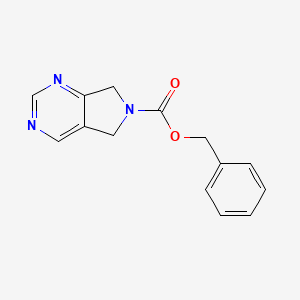 molecular formula C14H13N3O2 B11862241 Benzyl 5H-pyrrolo[3,4-d]pyrimidine-6(7H)-carboxylate 