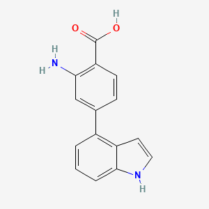 molecular formula C15H12N2O2 B11862260 2-Amino-4-(1H-indol-4-yl)benzoic acid CAS No. 948006-00-6