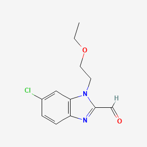 molecular formula C12H13ClN2O2 B11862282 6-Chloro-1-(2-ethoxyethyl)-1H-benzo[d]imidazole-2-carbaldehyde 