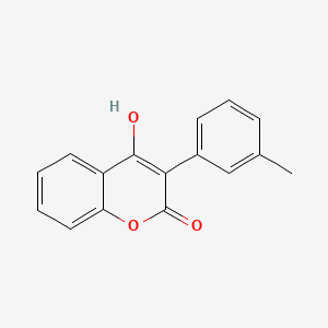 molecular formula C16H12O3 B11862301 COUMARIN, 4-HYDROXY-3-(m-TOLYL)- CAS No. 73791-17-0
