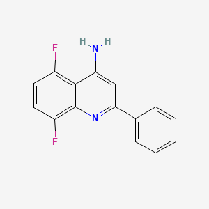 molecular formula C15H10F2N2 B11862311 5,8-Difluoro-2-phenylquinolin-4-amine CAS No. 1189106-37-3