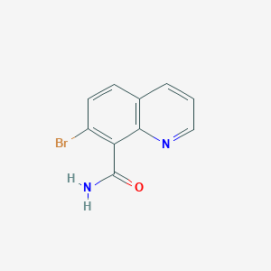 molecular formula C10H7BrN2O B11862322 7-Bromoquinoline-8-carboxamide 