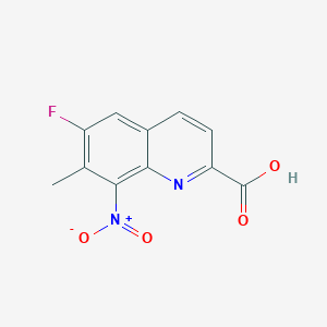 molecular formula C11H7FN2O4 B11862343 6-Fluoro-7-methyl-8-nitroquinoline-2-carboxylic acid 