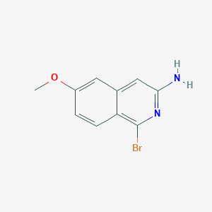 molecular formula C10H9BrN2O B11862390 1-Bromo-6-methoxyisoquinolin-3-amine 