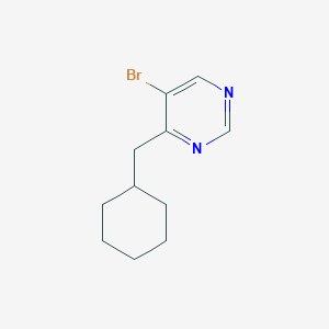 molecular formula C11H15BrN2 B11862471 5-Bromo-4-(cyclohexylmethyl)pyrimidine CAS No. 1346697-43-5