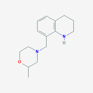 molecular formula C15H22N2O B11862485 8-((2-Methylmorpholino)methyl)-1,2,3,4-tetrahydroquinoline 