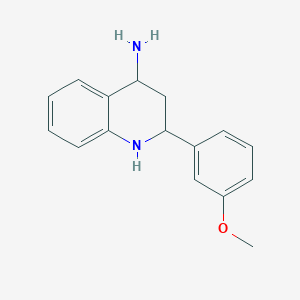molecular formula C16H18N2O B11862486 2-(3-Methoxyphenyl)-1,2,3,4-tetrahydroquinolin-4-amine 