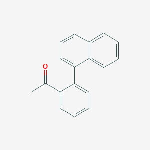 molecular formula C18H14O B11862487 Ethanone, 1-[2-(1-naphthalenyl)phenyl]- CAS No. 858035-58-2