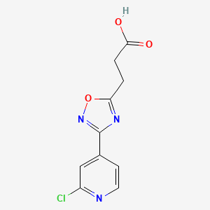 molecular formula C10H8ClN3O3 B11862504 3-[3-(2-Chloropyridin-4-yl)-1,2,4-oxadiazol-5-yl]propanoic acid CAS No. 1255099-24-1