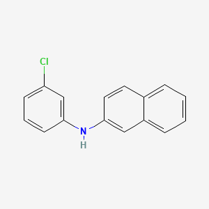 molecular formula C16H12ClN B11862514 2-Naphthalenamine, N-(3-chlorophenyl)- CAS No. 5447-28-9