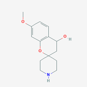 molecular formula C14H19NO3 B11862535 7-Methoxyspiro[chroman-2,4'-piperidin]-4-ol 
