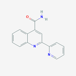 molecular formula C15H11N3O B11862542 2-(Pyridin-2-yl)quinoline-4-carboxamide 