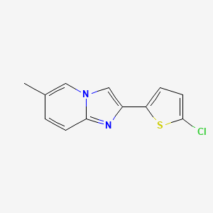 molecular formula C12H9ClN2S B11862550 2-(5-Chlorothiophen-2-yl)-6-methylimidazo[1,2-a]pyridine CAS No. 88594-29-0