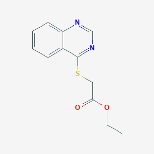 molecular formula C12H12N2O2S B11862559 Ethyl 2-(quinazolin-4-ylthio)acetate CAS No. 7255-81-4