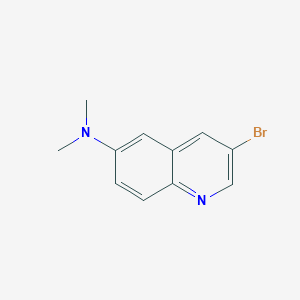 molecular formula C11H11BrN2 B11862581 3-Bromo-N,N-dimethylquinolin-6-amine 