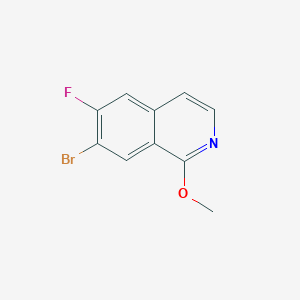 molecular formula C10H7BrFNO B11862604 7-Bromo-6-fluoro-1-methoxyisoquinoline 