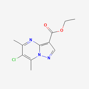 molecular formula C11H12ClN3O2 B11862638 Ethyl 6-chloro-5,7-dimethylpyrazolo[1,5-a]pyrimidine-3-carboxylate 