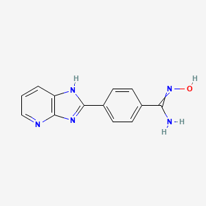 molecular formula C13H11N5O B11862677 N-Hydroxy-4-(3H-imidazo[4,5-b]pyridin-2-yl)benzimidamide 