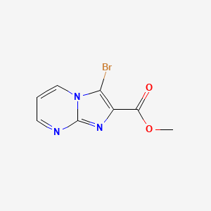 molecular formula C8H6BrN3O2 B11862682 Methyl 3-bromoimidazo[1,2-a]pyrimidine-2-carboxylate 