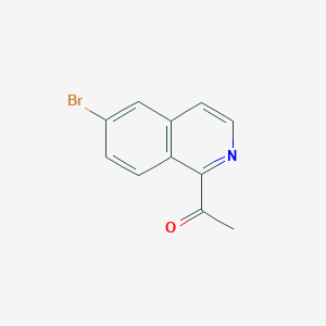 molecular formula C11H8BrNO B11862748 1-(6-Bromoisoquinolin-1-yl)ethanone 