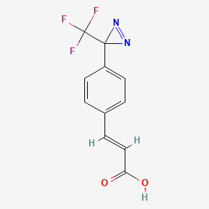 molecular formula C11H7F3N2O2 B11862760 3-(4-(3-(Trifluoromethyl)-3H-diazirin-3-yl)phenyl)acrylic acid 
