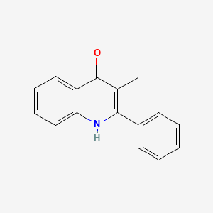 molecular formula C17H15NO B11862771 4(1H)-Quinolinone, 3-ethyl-2-phenyl- CAS No. 141259-09-8