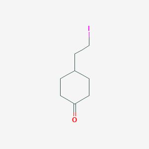 molecular formula C8H13IO B11862779 4-(2-Iodoethyl)cyclohexanone CAS No. 219945-60-5
