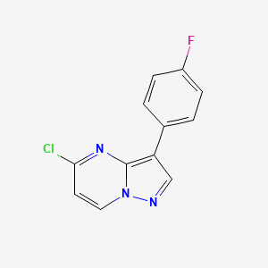 molecular formula C12H7ClFN3 B11862861 5-Chloro-3-(4-fluorophenyl)pyrazolo[1,5-a]pyrimidine 
