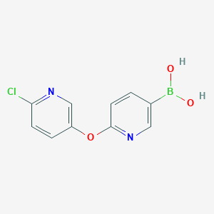 molecular formula C10H8BClN2O3 B11862966 (6-((6-Chloropyridin-3-yl)oxy)pyridin-3-yl)boronic acid CAS No. 918138-40-6