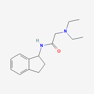 molecular formula C15H22N2O B11862970 2-(diethylamino)-N-(2,3-dihydro-1H-inden-1-yl)acetamide CAS No. 6514-54-1