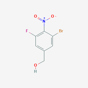 molecular formula C7H5BrFNO3 B11862981 (3-Bromo-5-fluoro-4-nitrophenyl)methanol 