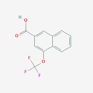 molecular formula C12H7F3O3 B11862994 1-(Trifluoromethoxy)naphthalene-3-carboxylic acid 
