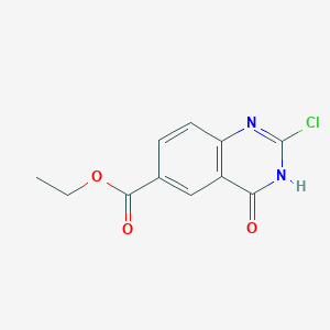 molecular formula C11H9ClN2O3 B11863017 Ethyl 2-chloro-4-oxo-3,4-dihydroquinazoline-6-carboxylate 