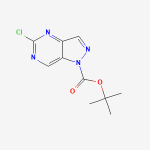 molecular formula C10H11ClN4O2 B11863025 tert-Butyl 5-chloro-1H-pyrazolo[4,3-d]pyrimidine-1-carboxylate 