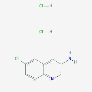 molecular formula C9H9Cl3N2 B11863032 3-Amino-6-chloroquinoline dihydrochloride 