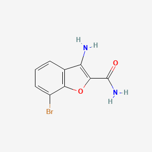 molecular formula C9H7BrN2O2 B11863075 3-Amino-7-bromobenzofuran-2-carboxamide 