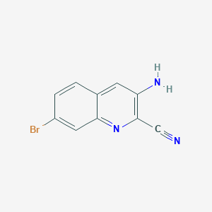 molecular formula C10H6BrN3 B11863093 3-Amino-7-bromoquinoline-2-carbonitrile 