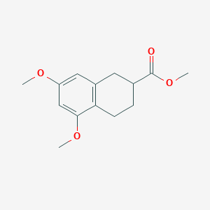 molecular formula C14H18O4 B11863132 Methyl 5,7-dimethoxy-1,2,3,4-tetrahydronaphthalene-2-carboxylate 