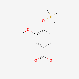 molecular formula C12H18O4Si B11863160 Methyl 3-methoxy-4-[(trimethylsilyl)oxy]benzoate CAS No. 27798-53-4