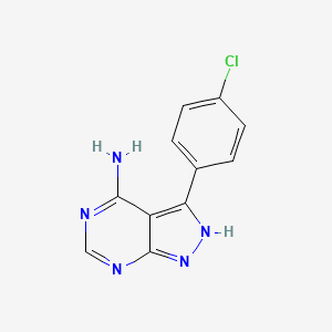 molecular formula C11H8ClN5 B11863187 3-(4-chlorophenyl)-1H-pyrazolo[3,4-d]pyrimidin-4-amine 
