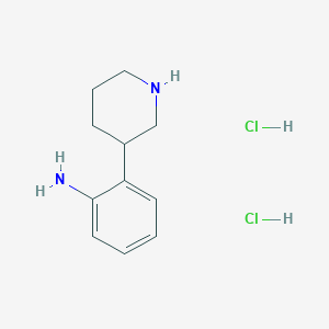 molecular formula C11H18Cl2N2 B11863196 2-(Piperidin-3-yl)aniline dihydrochloride CAS No. 695185-50-3
