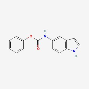 molecular formula C15H12N2O2 B11863198 Phenyl 1H-indol-5-ylcarbamate CAS No. 109737-03-3